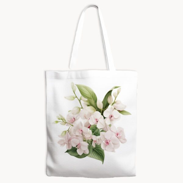 Bolsa estampada con vinilo textil, tela lino