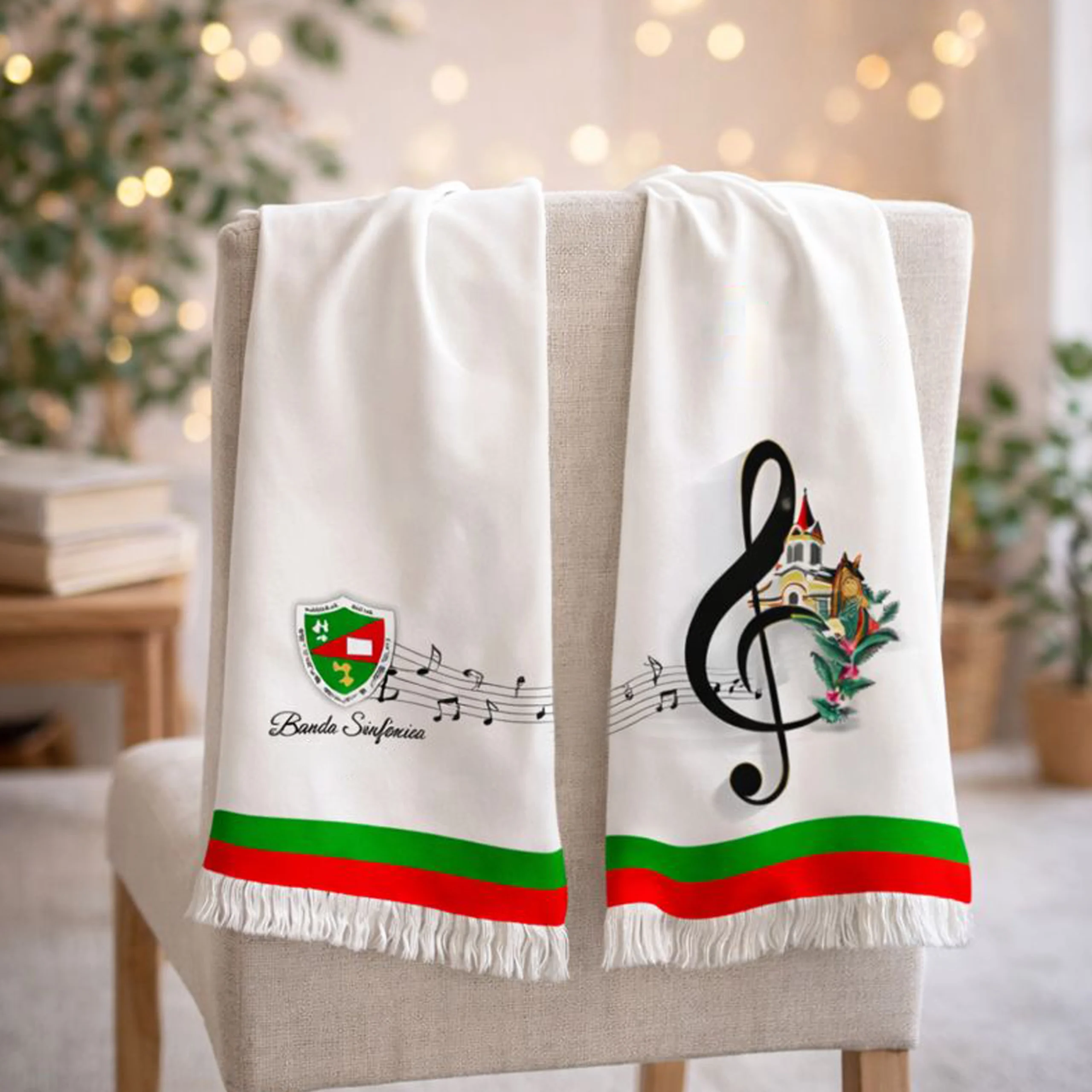 Mulera o medio poncho sublimado en lino o tela poncho