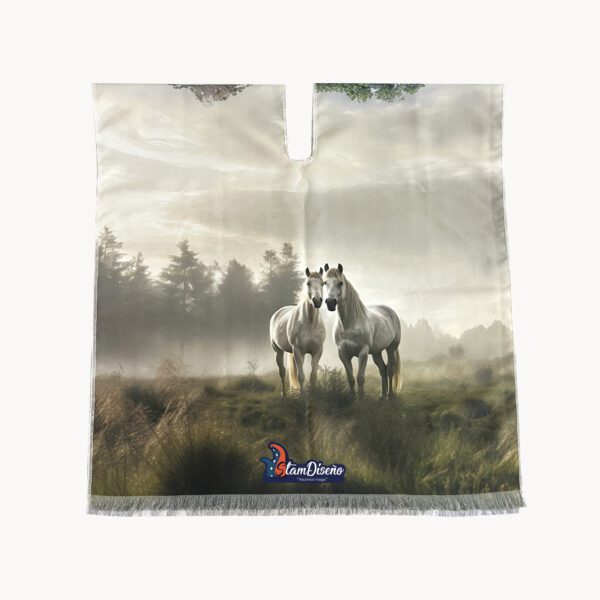 Ponchos personalizados, textil estampado