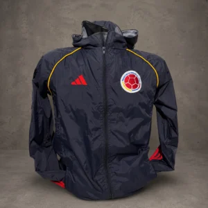 chaqueta selección colombiana, nylon, logos bordados